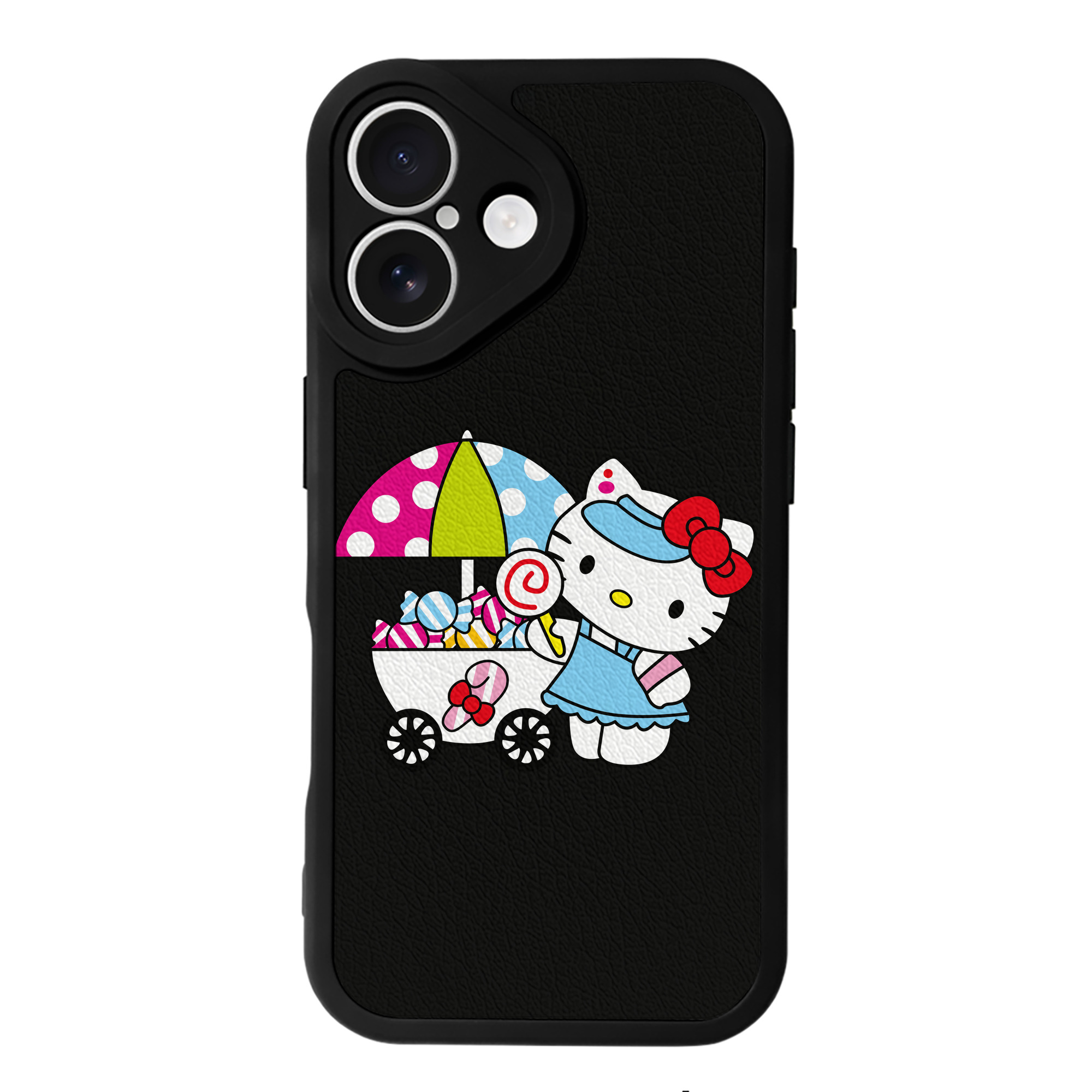 （画像用） Hello Kitty ハローキティ 【iPhone 16シリーズ対応】シリコンスマホケース（レザー調） 材質：シリコン